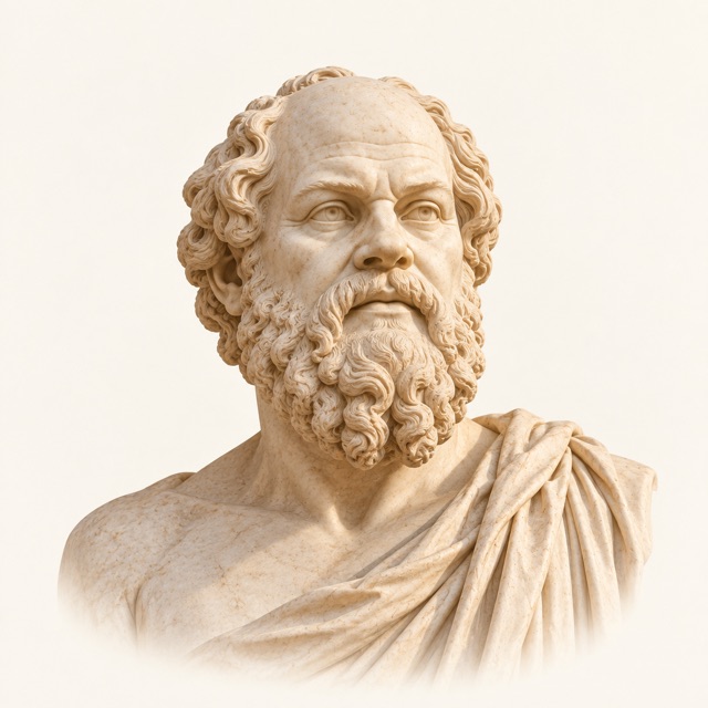 Marble bust of Socrates, the teacher
